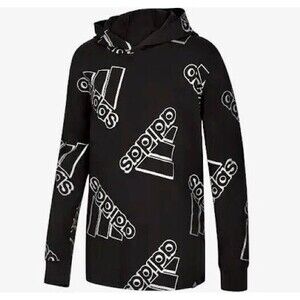 Adidas AA7302 Black Double Exposed Hoodie Tee Womens Size Small Lightweight